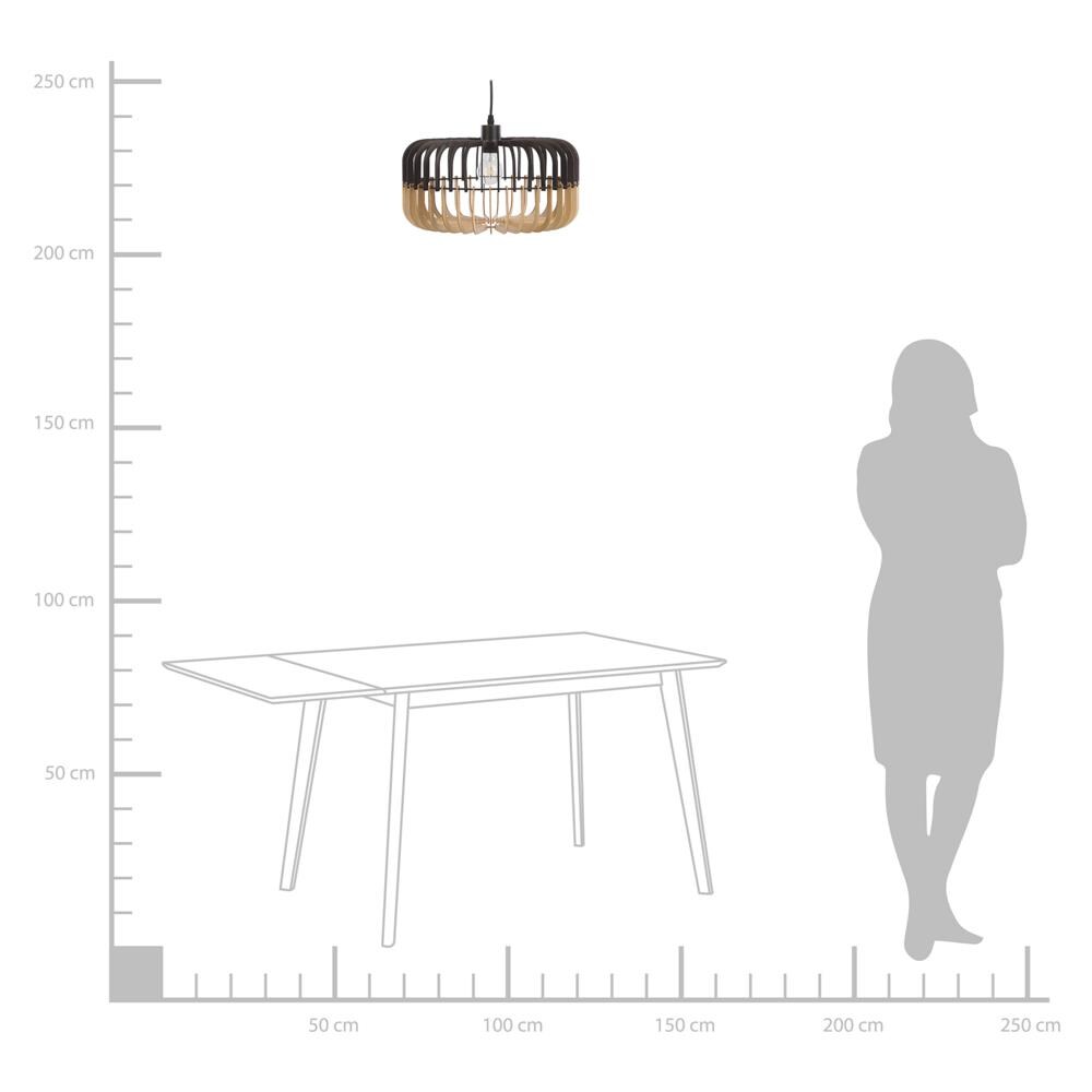 Lampadario Colore Legno Chiaro / Nero Sous - Foto 2