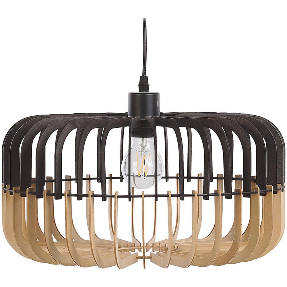 Lampadario Colore Legno Chiaro / Nero Sous - Foto 1