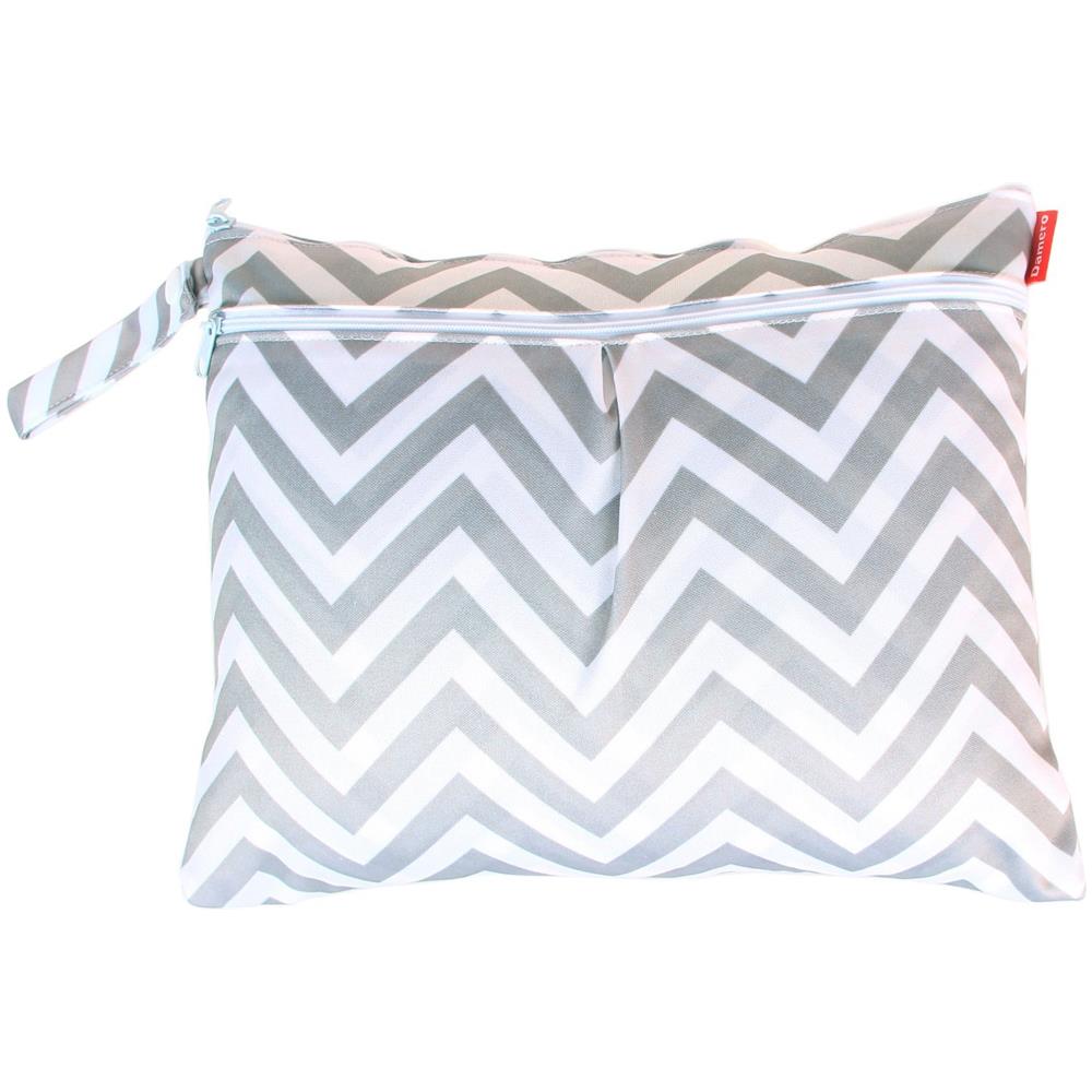 3pcs Dry Bag Pacchetto Wet Per Pannolini Di Stoffa Pannolino Bag Daycare Dellorganizzatore Del Sacchetto Grigio Chevron - Foto 2