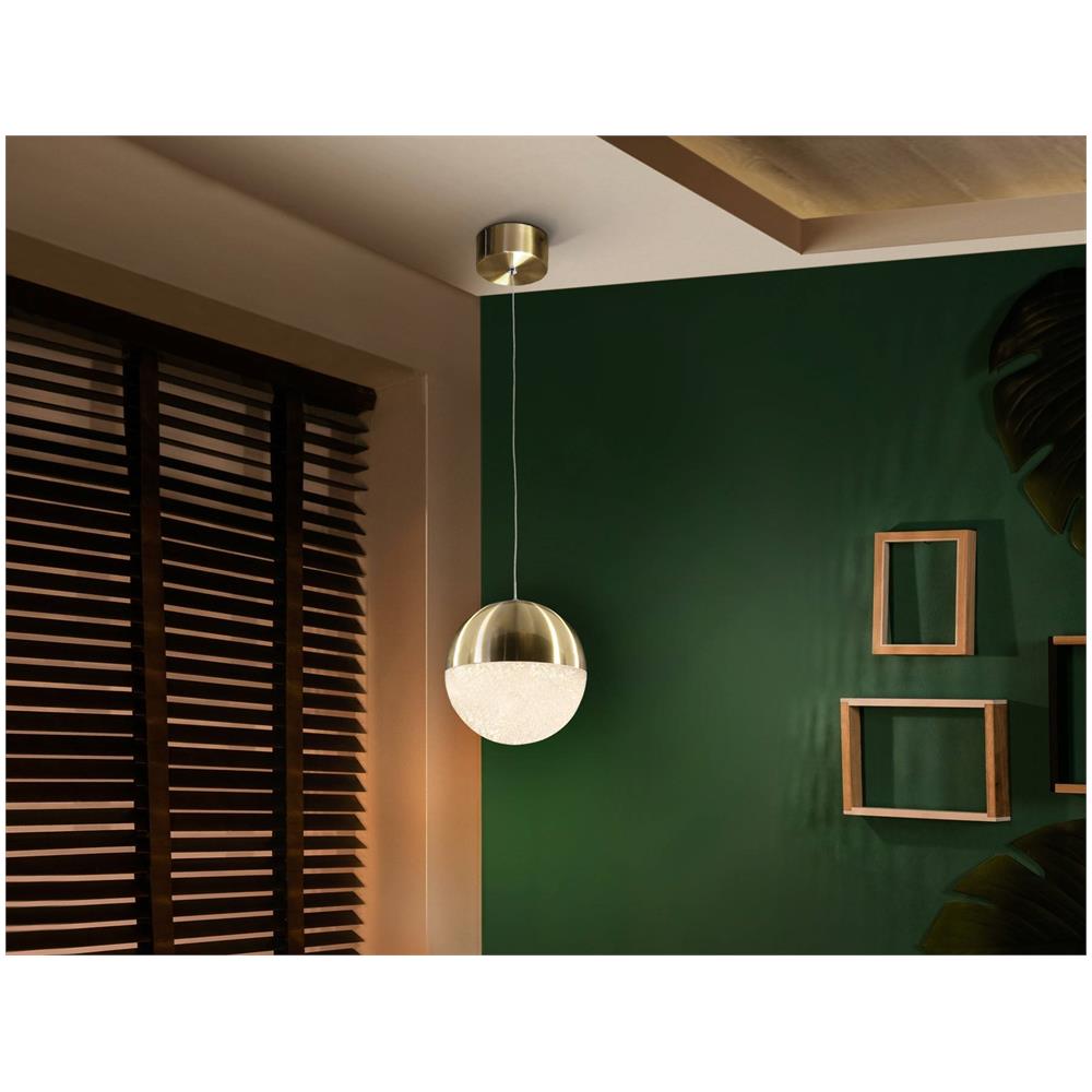 Sospensione A Soffitto Con Globo Led Integrato In Ottone - Foto 1