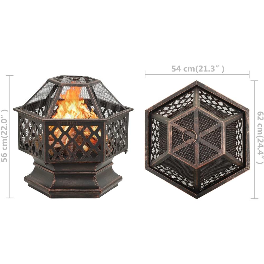 Braciere Rustico Con Attizzatoio 62x54x56 Cm Xxl In Acciaio - Foto 8