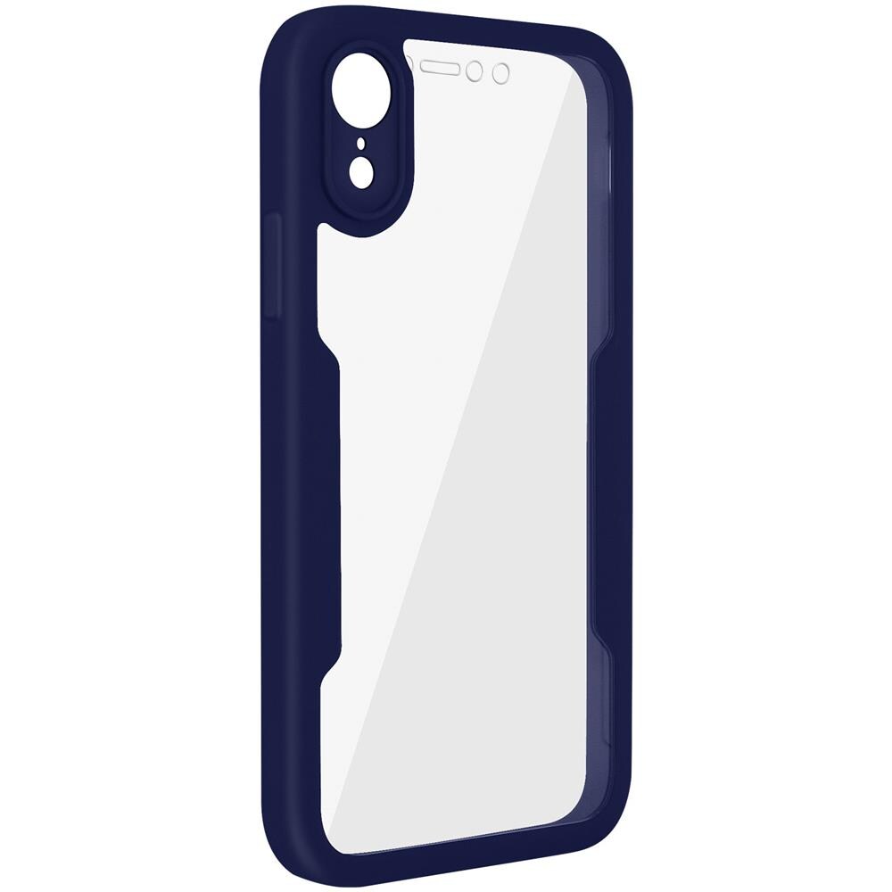 Cover Iphone Xr Retro Plexiglass Fronte Polimero Rinforzata Bordo Blu - Foto 5