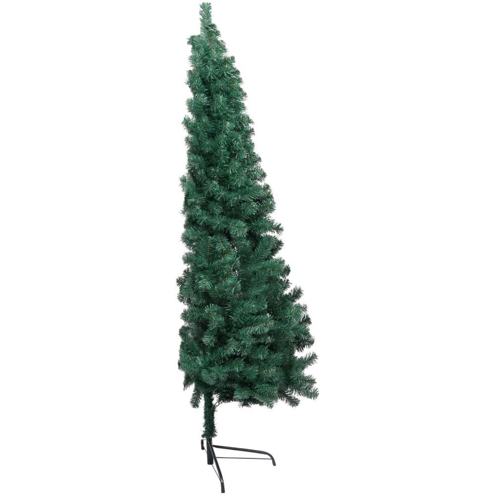Set Albero Natale Artificiale a Metà LED e Palline Verde 120 cm - Foto 3