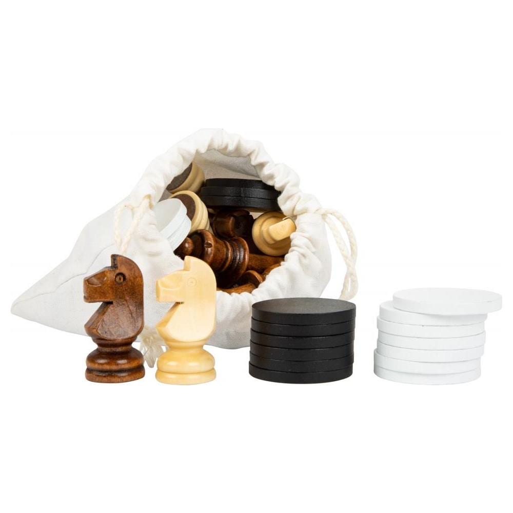 Dama E Gioco A Scacchi 45 Cm Legno Beige / marrone / nero / bianco - Foto 6