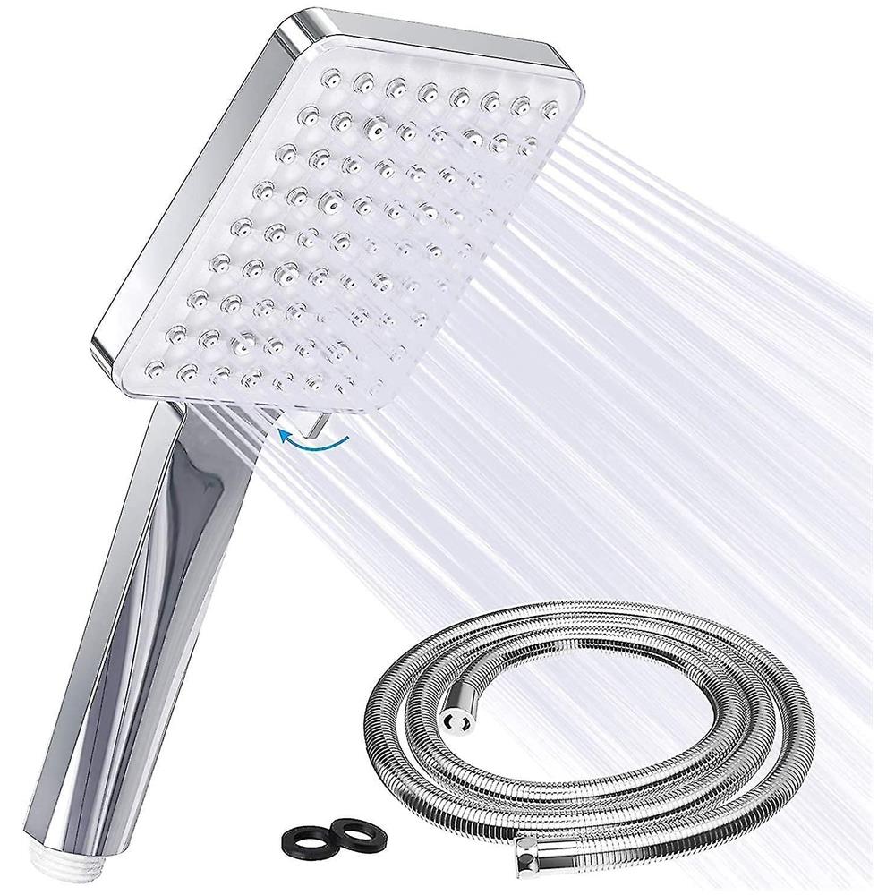 Soffione Doccia Krobec 130mm Con 3 Modalità - Cromato E Autopulente | Massaggio Spa A Casa