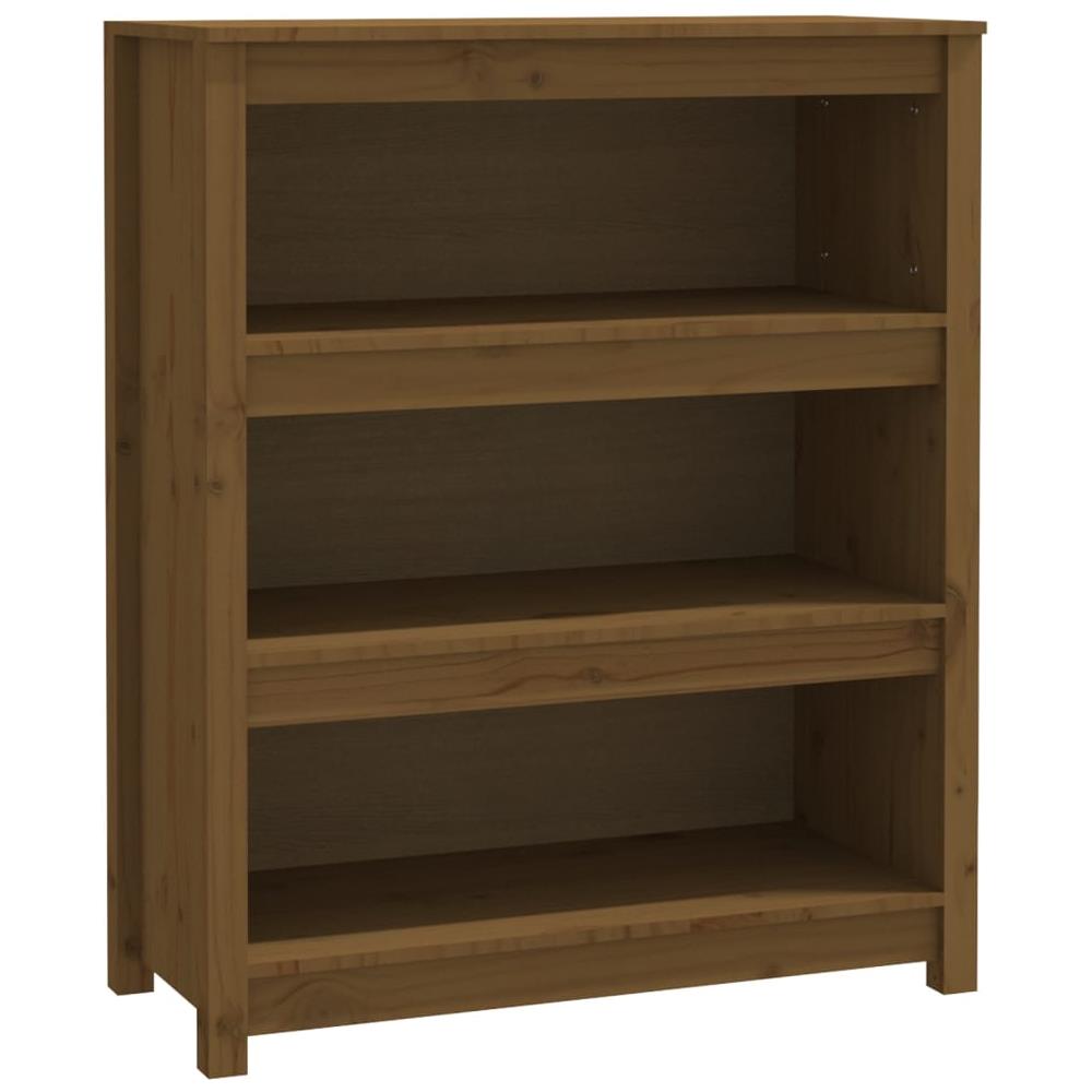 Libreria Marrone Miele 80x35x97 Cm In Legno Massello Di Pino - Foto 2