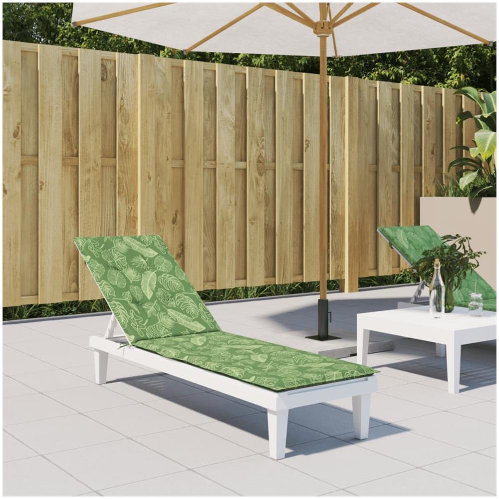 Cuscino Per Sedia Sdraio Con Motivo A Foglie In Tessuto Oxford - Foto 1