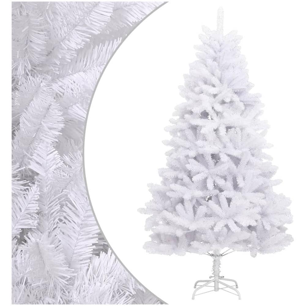 Albero Di Natale Artificiale Incernierato Con Base Bianco 240cm - Foto 1