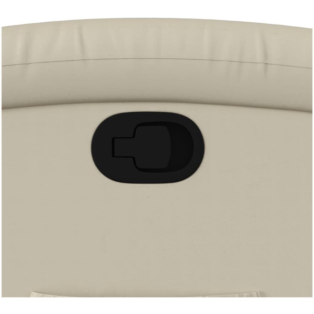 Poltrona Reclinabile Crema In Similpelle - Foto 8