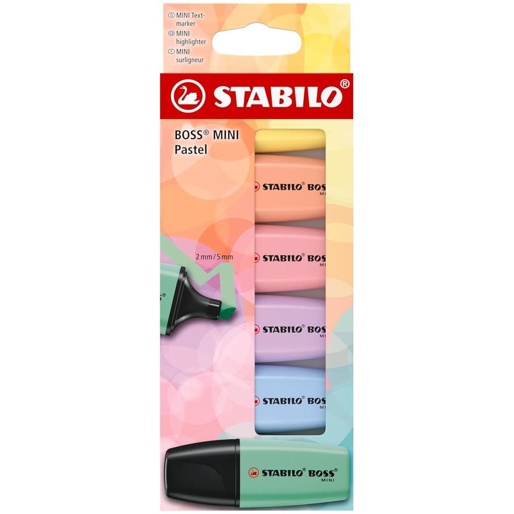 BOSS MINI Pastel - Evidenziatore - Astuccio da 6 - Colori assortiti - Foto 1