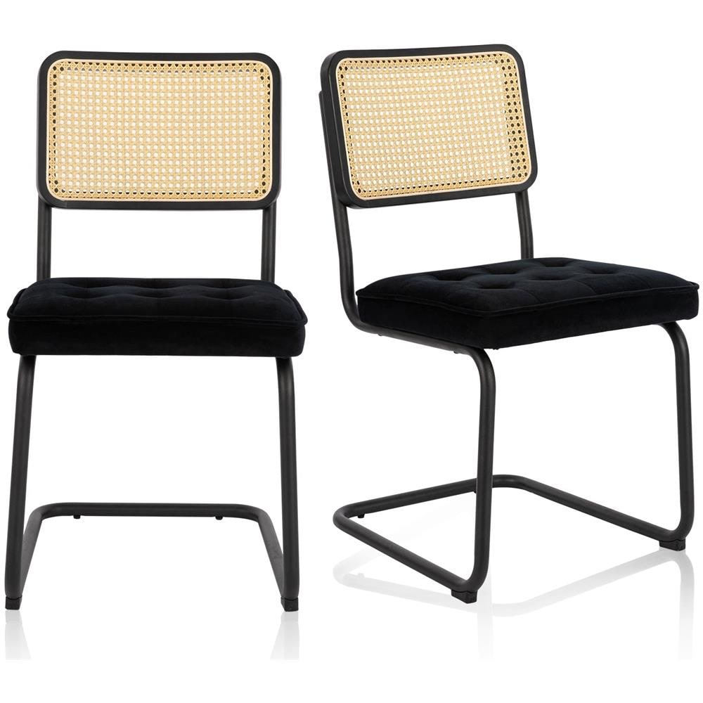 Set Da 2 Sedie Dai Un Nuovo Stile Ai Tuoi Pasti Con Comfort Raffinato, Nero - Foto 1