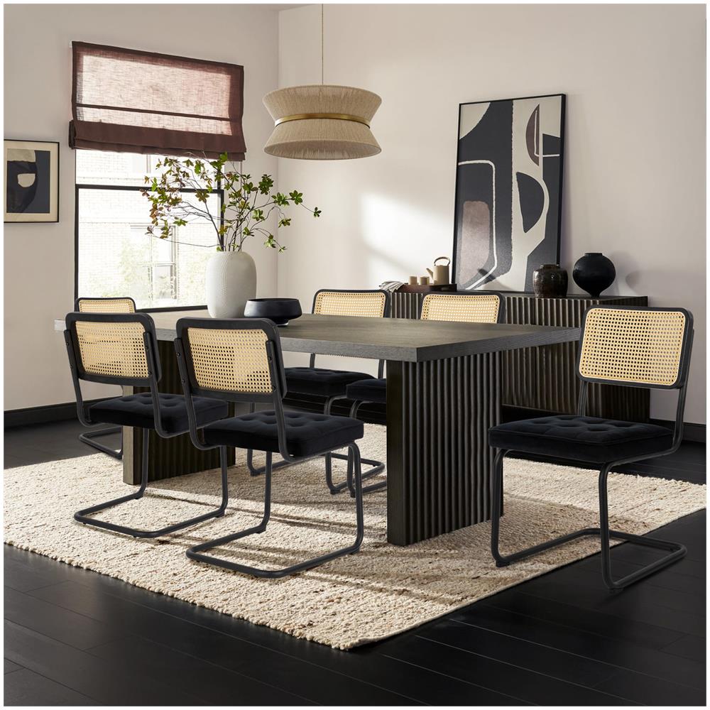 Set Da 2 Sedie Dai Un Nuovo Stile Ai Tuoi Pasti Con Comfort Raffinato, Nero - Foto 8
