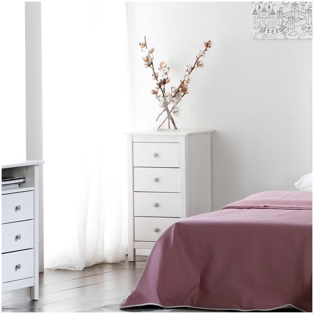 Cassettiera Betty Con 4 Cassetti Bianco - Foto 4