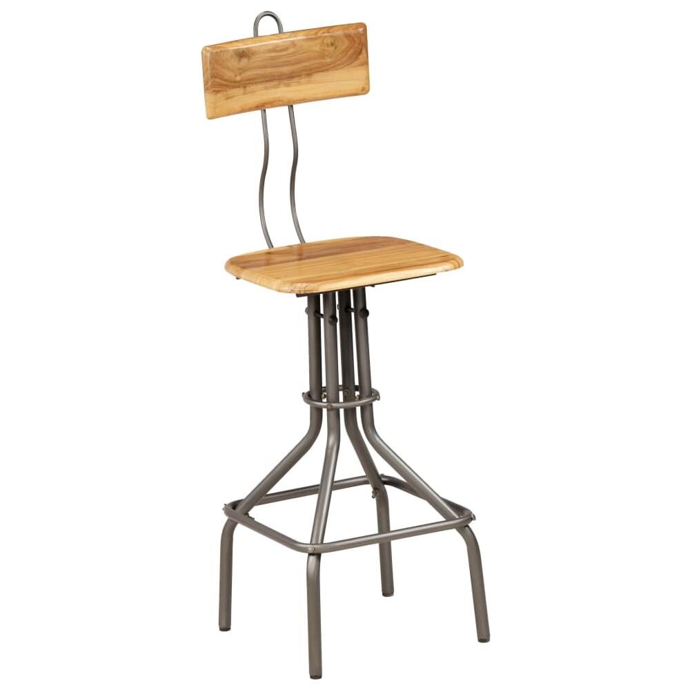 Sgabelli Da Bar 2 Pz In Teak Massello Di Recupero 41x51x102 Cm - Foto 2