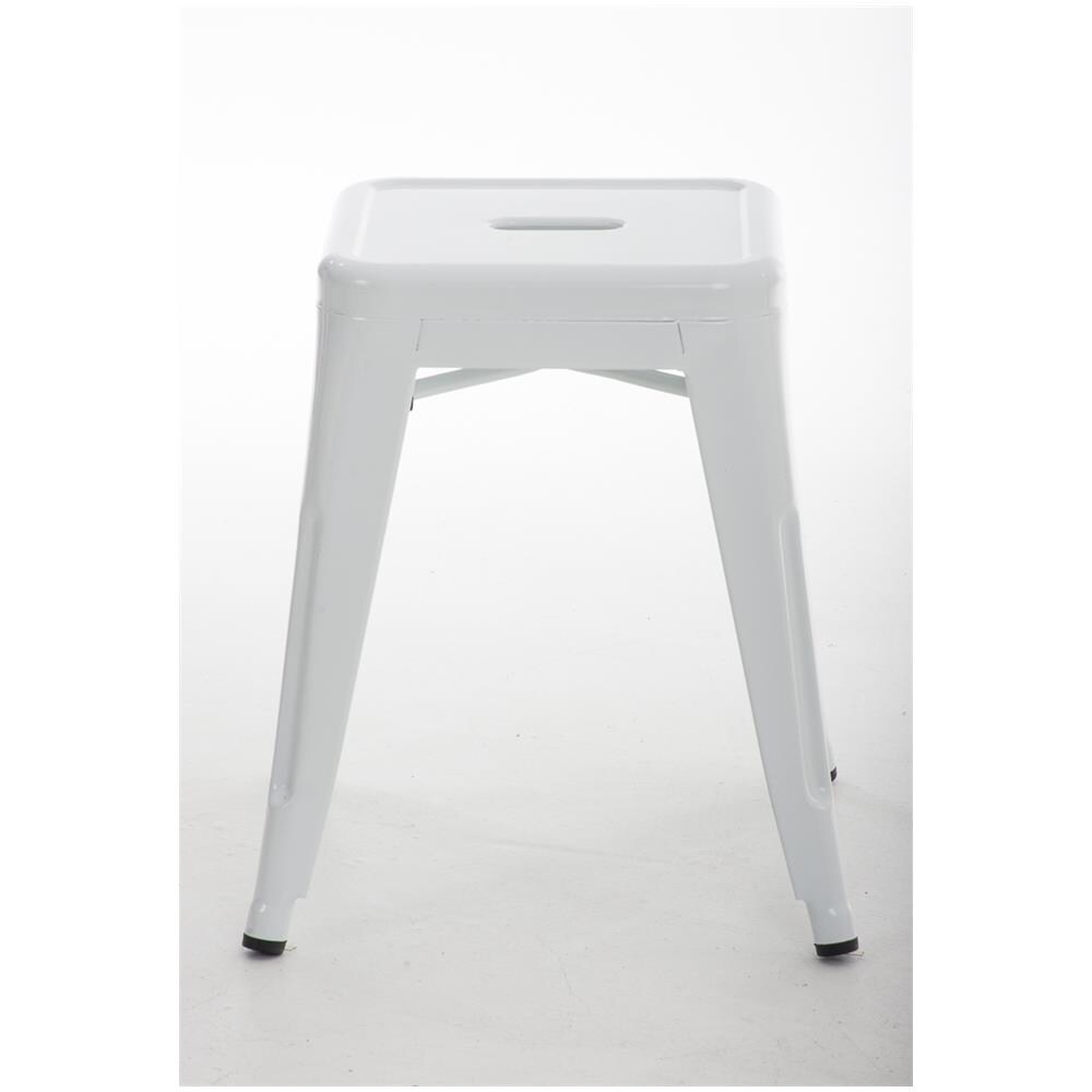 Panchetto Multiuso Armin in Metallo I Sgabello Industriale Impilabile I Sgabello Fisso Urban da Cucina Alt. 46 CM I Carico Max 200 kg Bianco - Foto 2