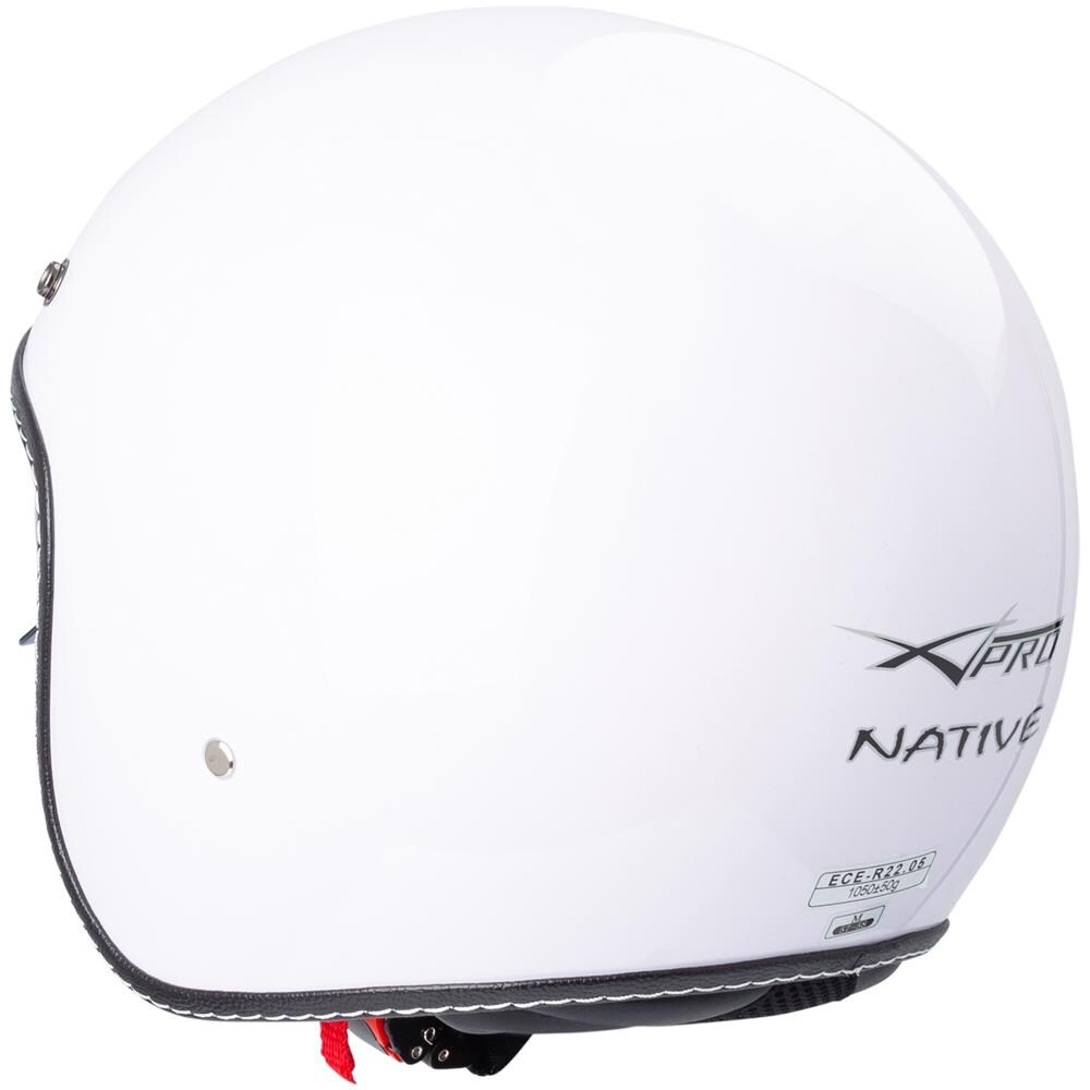 Casco Moto Jet Cafe Racer Omologato Ece 22-05 Parasole Scooter Bianco Xs - Foto 2