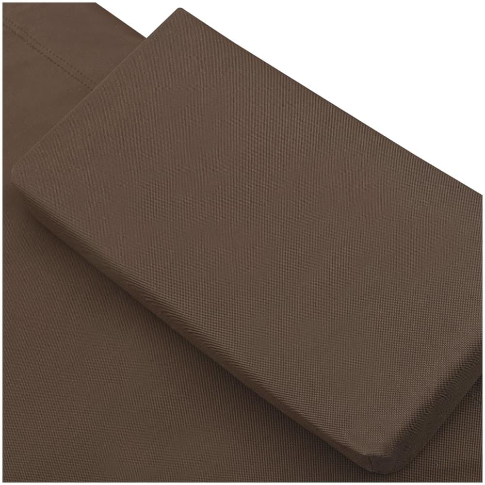 Lettino da Esterno in Tessuto Marrone - Foto 2