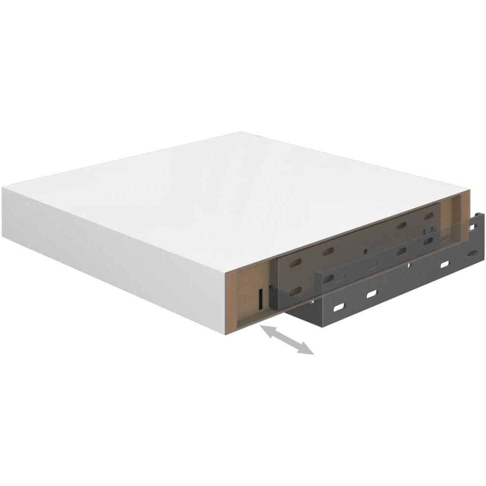 Scaffali A Parete 4 Pz Bianco Lucido 23x23,5x3,8 Cm In Mdf - Foto 8