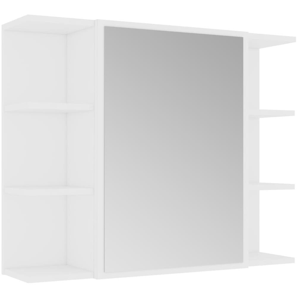 Armadio da Bagno Bianco 80x20,5x64 cm in Legno Multistrato - Foto 2