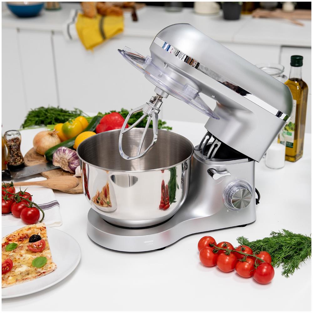 Frullatore Multifunzione Bat-1518bm Per Robot Da Cucina - 1500w - Ciotola 5,5l - Viper Pro - Grigio Acciaio - Foto 5