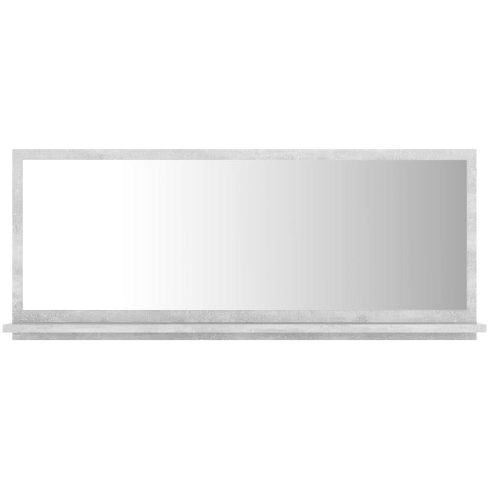 Specchio da Bagno Grigio Cemento 90x10,5x37cm Legno Multistrato - Foto 2