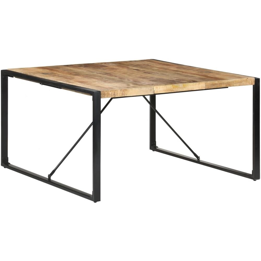 Tavolo Da Pranzo 140x140x75 Cm In Legno Di Mango Grezzo - Foto 1