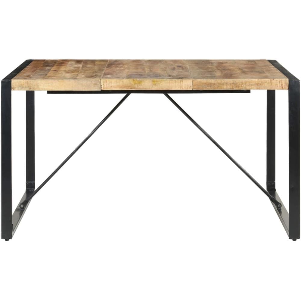 Tavolo Da Pranzo 140x140x75 Cm In Legno Di Mango Grezzo - Foto 2