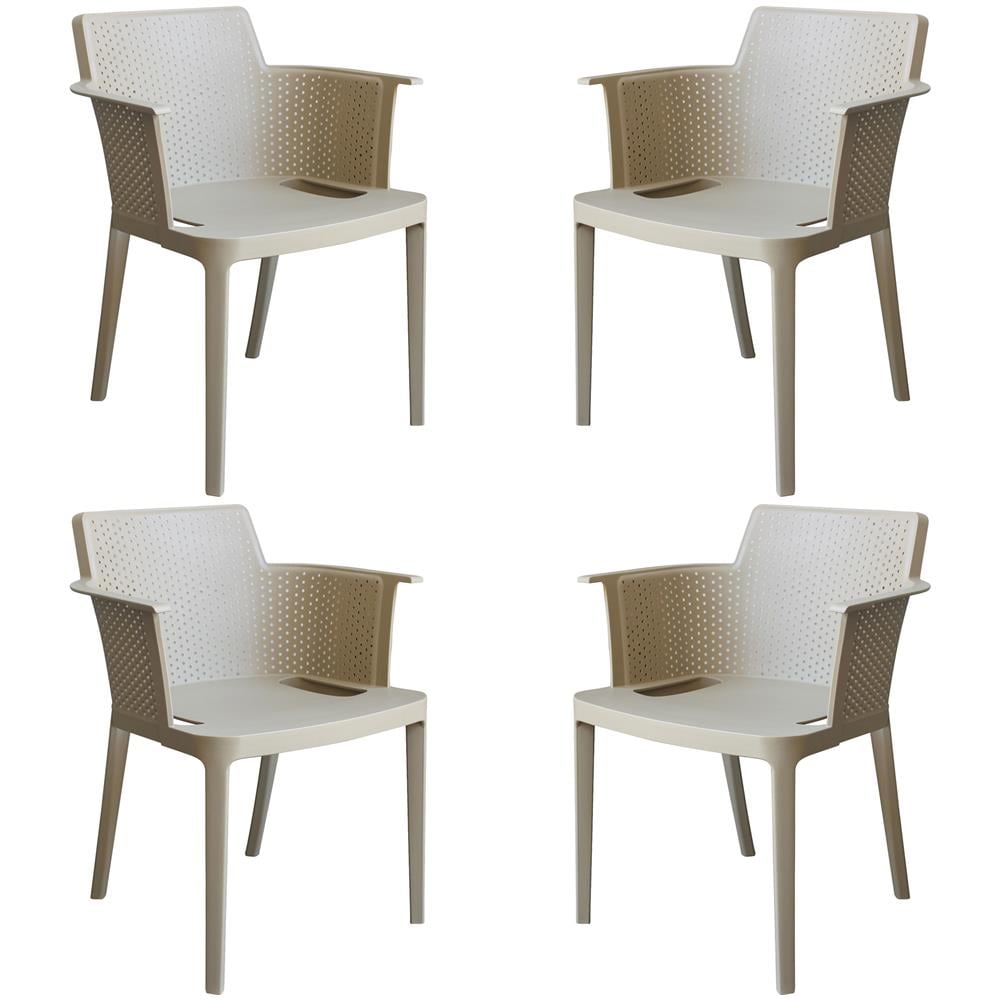 Makka - Poltrona Da Esterno Ed Interno In Plastica Set Da 4 - Foto 1