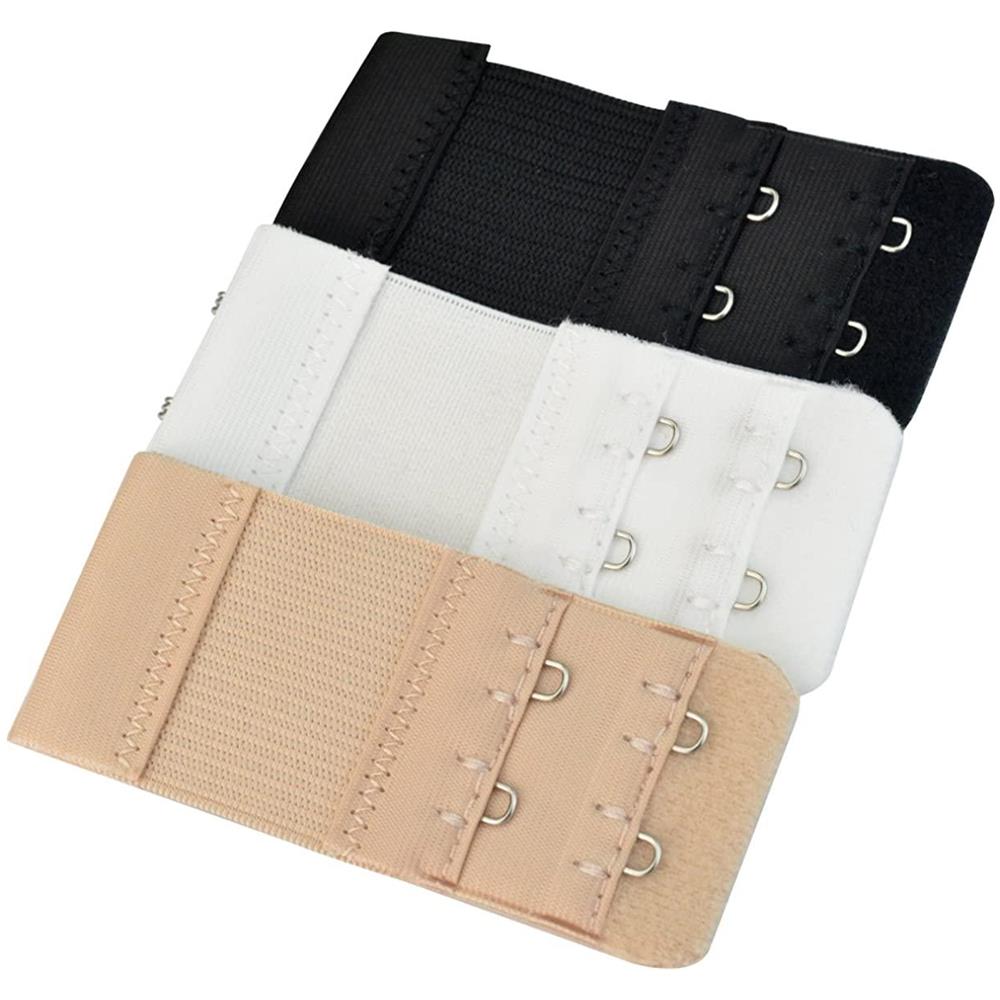 Estensore Reggiseno Doppi Ganci Bianco/nero/beige Confezione Da 3 - Foto 1