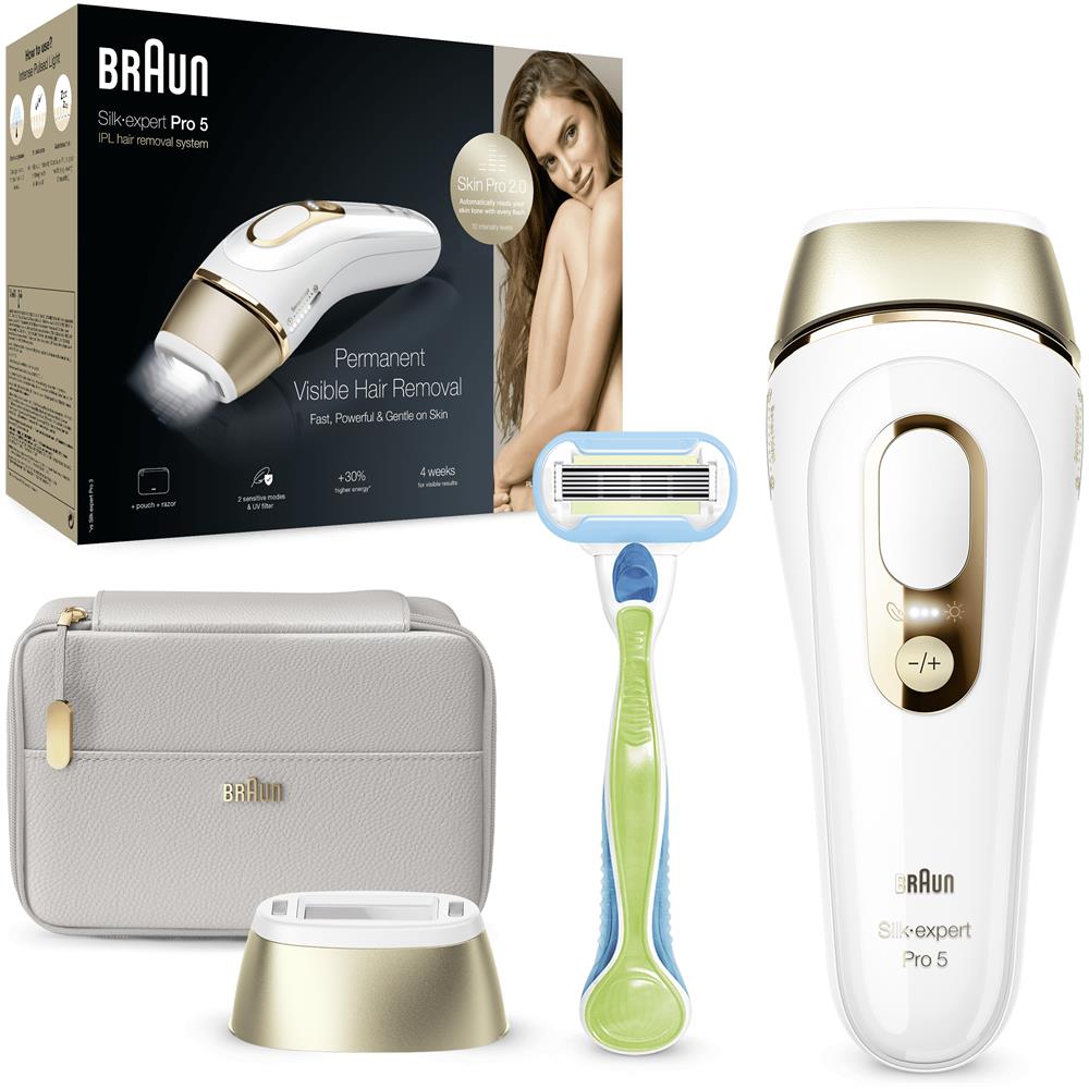 Epilatore Silk-Expert Pro 5 PL5014 IPL a Luce Pulsata Colore Bianco / Oro - Foto 3