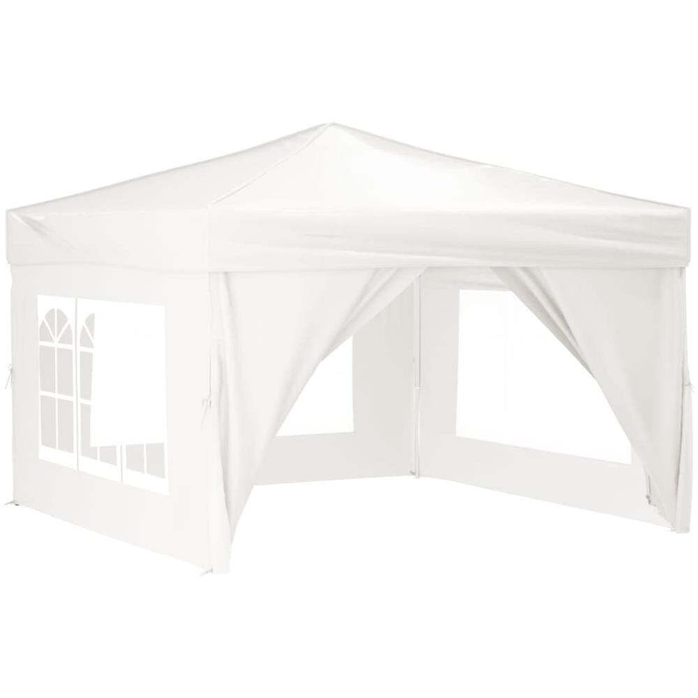 Tenda Per Feste Pieghevole Con Pareti Laterali Bianco 3x3 M - Foto 2