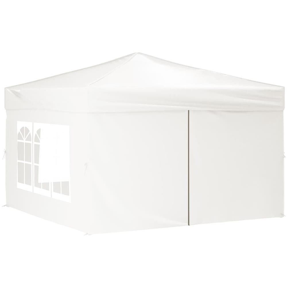 Tenda Per Feste Pieghevole Con Pareti Laterali Bianco 3x3 M - Foto 3