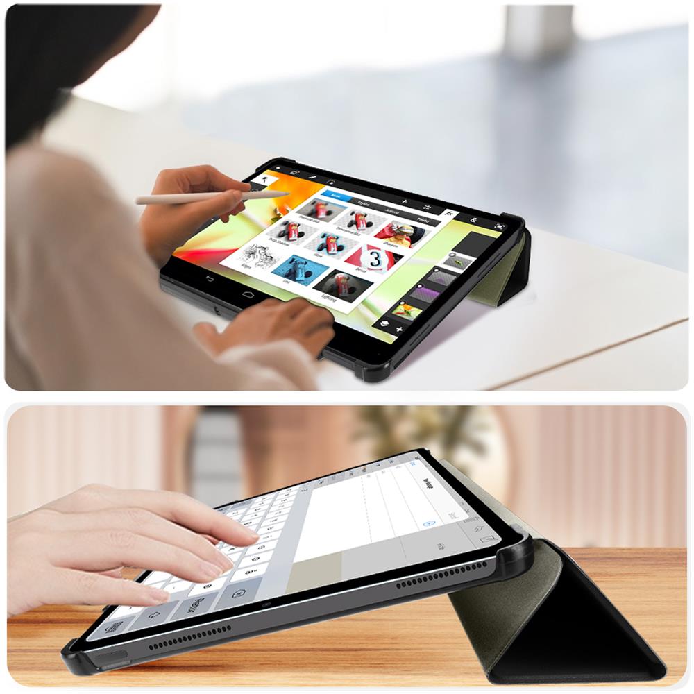 Custodia Xiaomi Redmi Pad 10.6 Copertina Funzione Supporto E Tastiera Nera - Foto 2