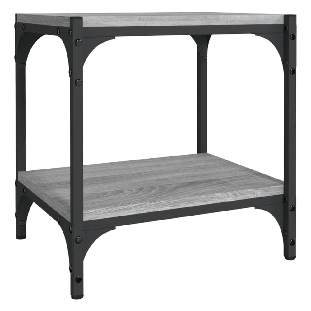 Mobile Tv Grigio Sonoma 40x33x41 Cm Legno Multistrato E Acciaio - Foto 2