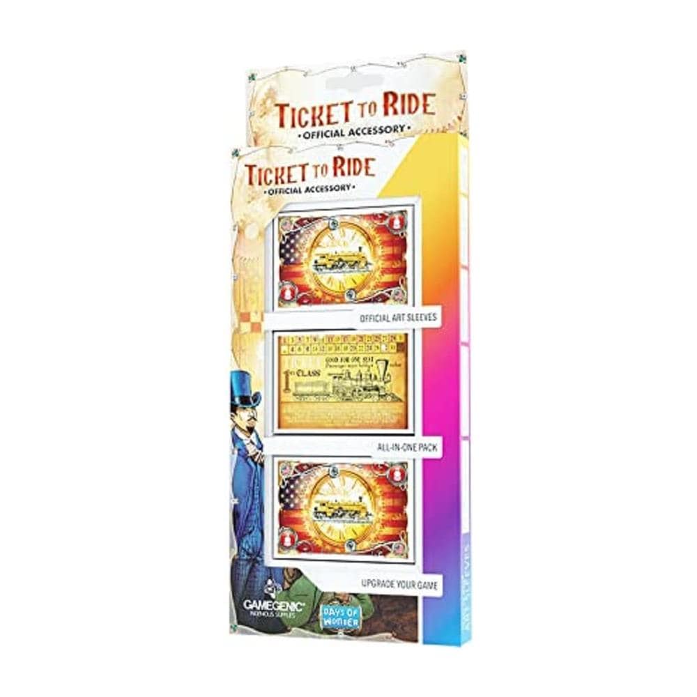 Ticket To Ride Buste Protettive Ufficiali Art All-in-one Confezione Da 152 Buste Protettive Per Carte Porta Giochi Di Carte Progettato Per Luso Con Il Gioco Da Tavolo The Ticket To Ride Realizzato Da - Foto 1