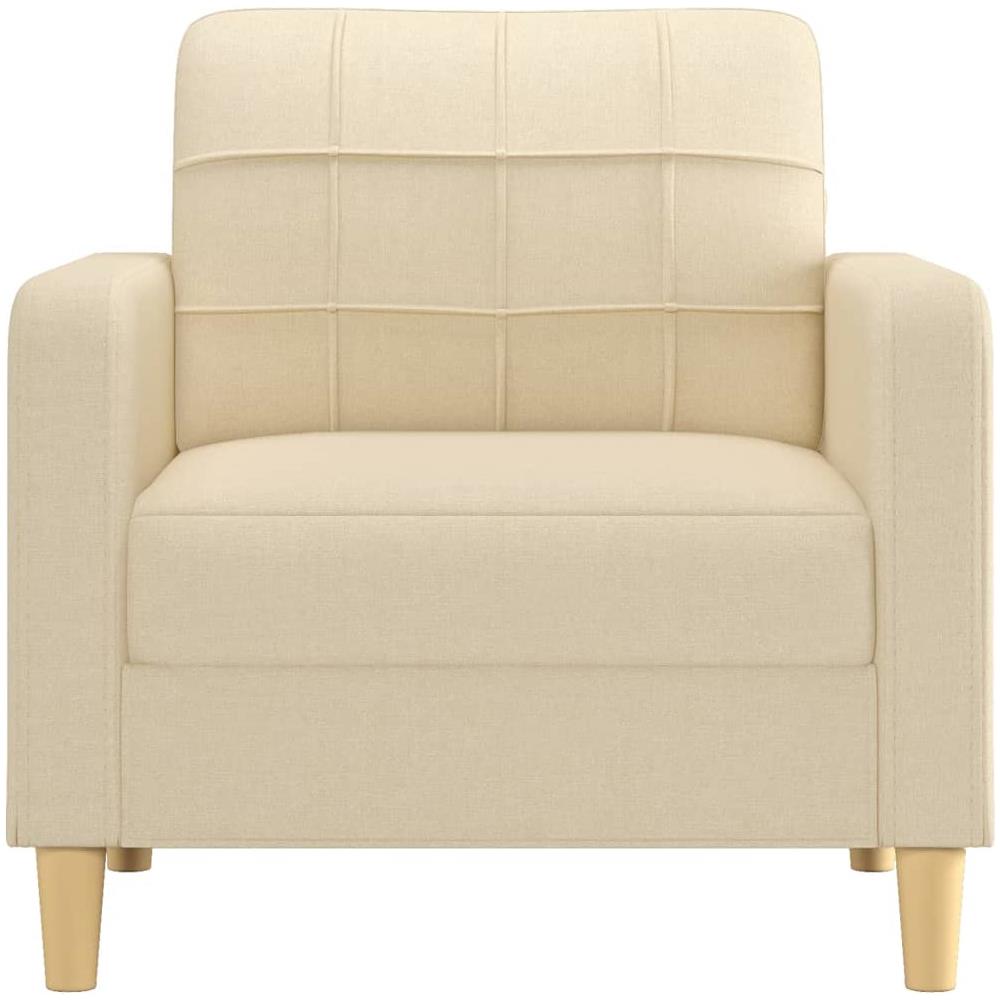Poltrona Crema 60 Cm In Tessuto - Foto 3