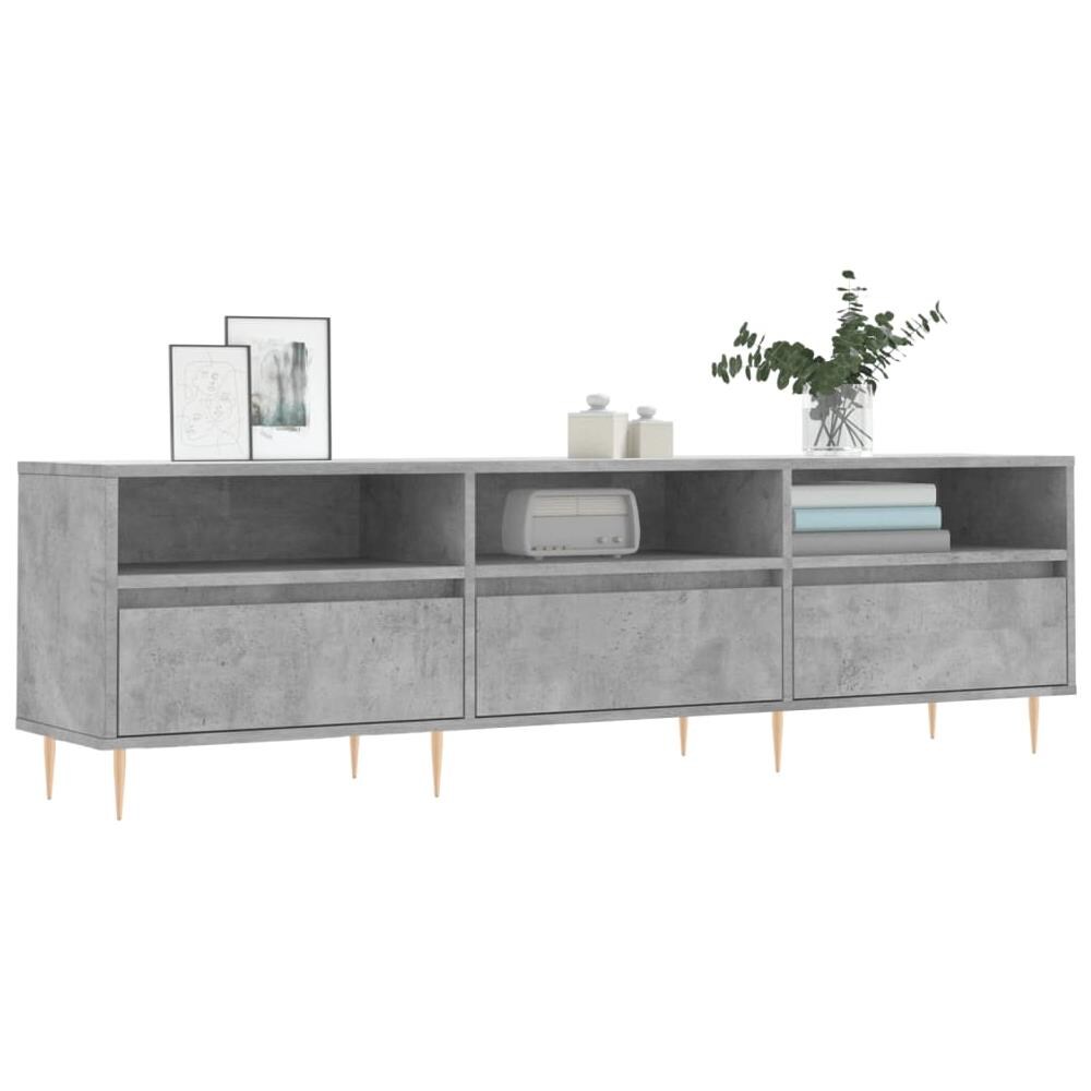 Mobile Tv Grigio Cemento 150x30x44,5 Cm Legno Multistrato - Foto 3