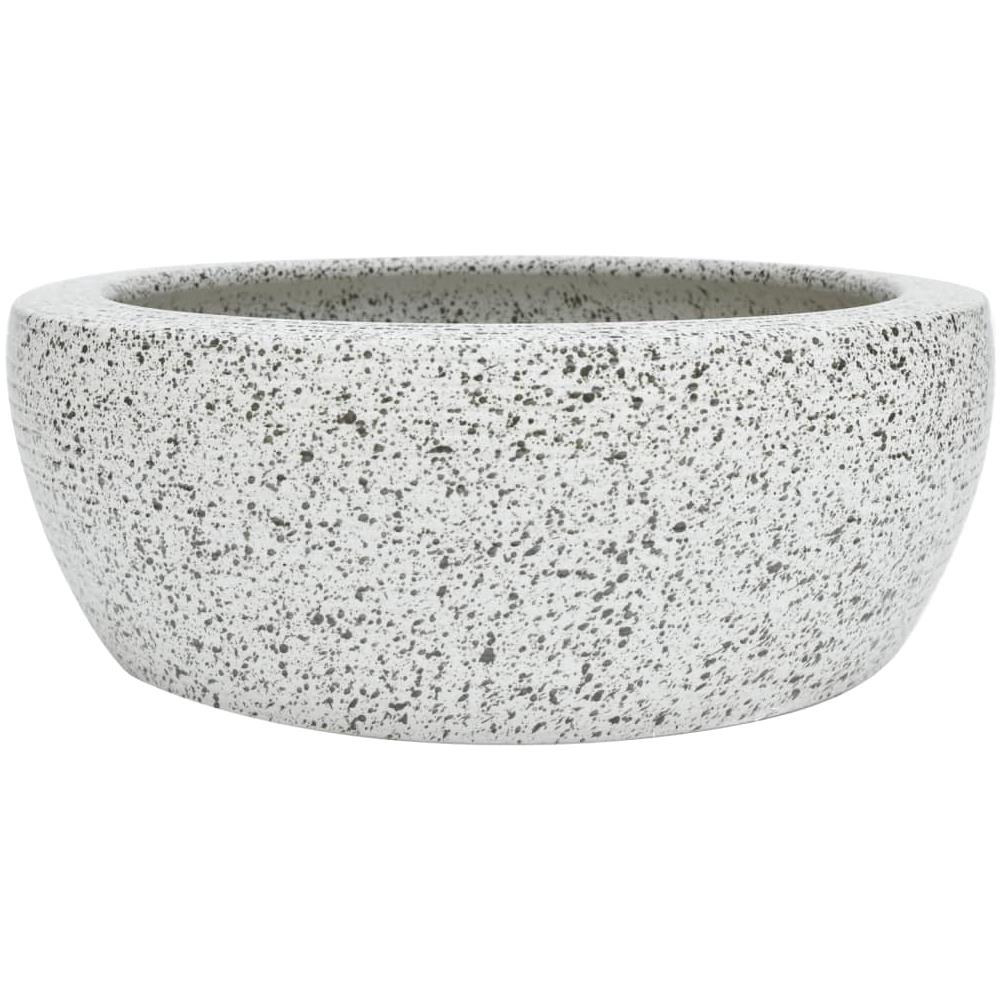 Lavabo Da Appoggio Grigio Rotondo F41x14 Cm Ceramica - Foto 2