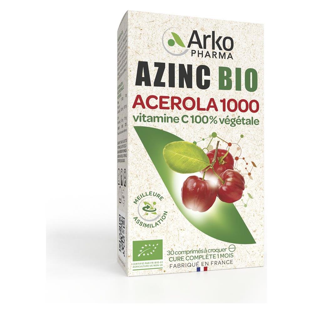 Acerola 1000 Vitamina C Naturale Bio 30 Compresse Azinc - Foto 1