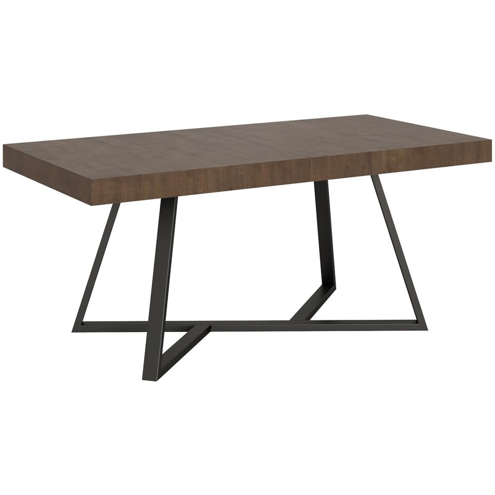 Tavolo allungabile 90x200/460 cm Booster noce gambe antracite - Foto 1