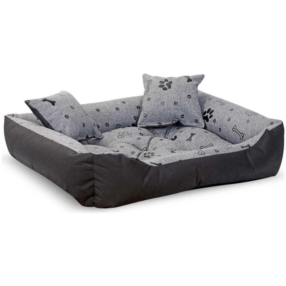 130x105 cm Letto per cani impermeabile Ossa nere - Foto 2
