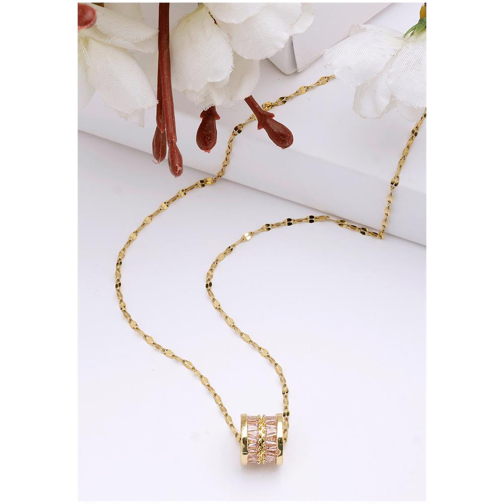 Diva Collana con Catena a Cilindri Intarsiati Elegante - Foto 1