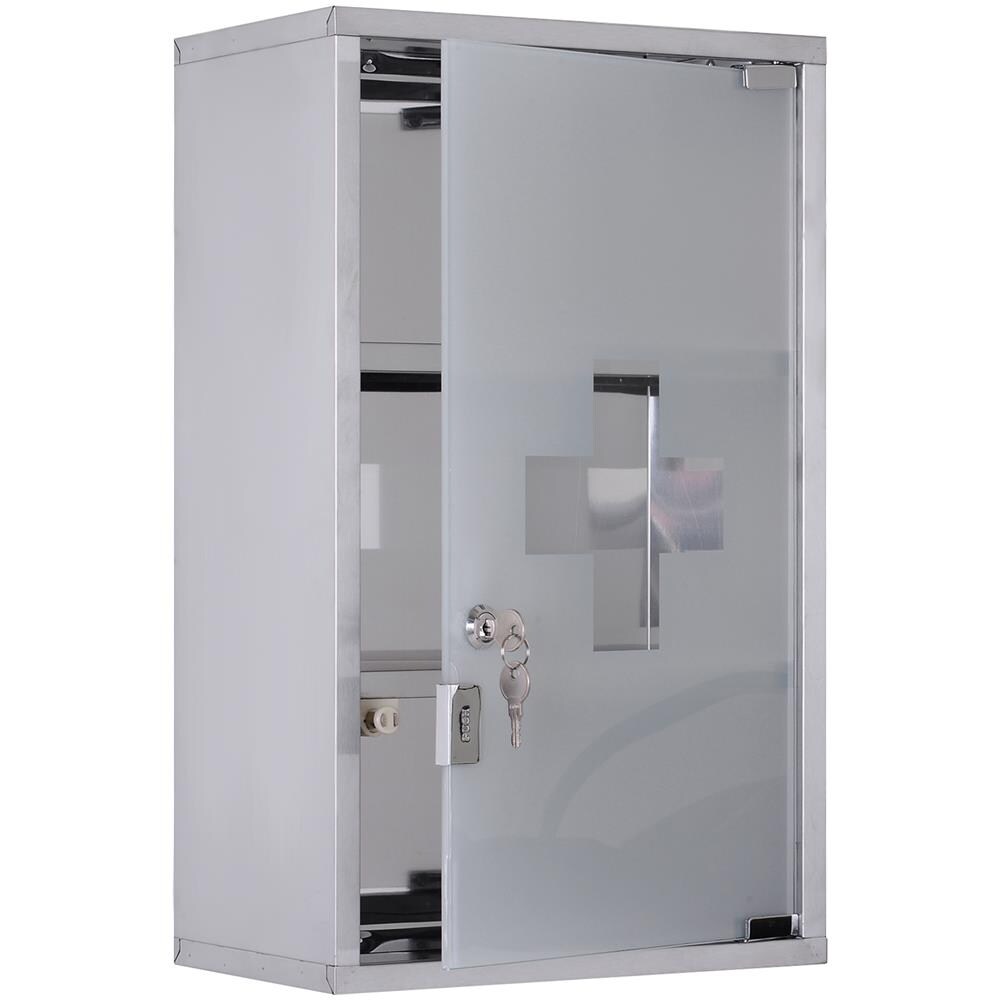 Armadietto medicinali in acciaio inox con serratura 50x30x18 profondità da 18cm - Foto 8