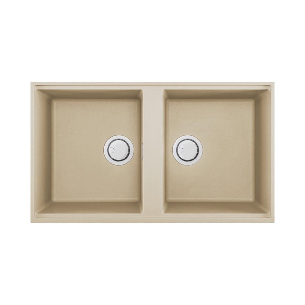 Lavello Best 450 Keratek Plus Sottotop 83x48 2 vasche Colore Champagne 95 - Foto 1