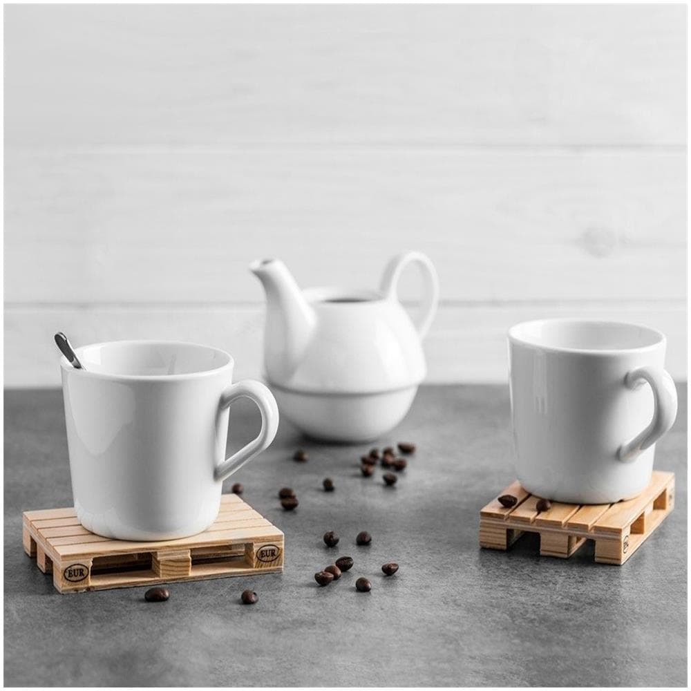 Set Di Tre Pezzi Sottobicchieri In Legno In Confezione, A Forma Pallet Epal. un Pezzo D'arredo Che Parla Da Solo, Servi Le Tue Bibite Su Questi Fantasiosi Sottobicchieri E Vedrai Lo Stupore Dei Tuoi Ospiti O Dei Tuoi Clienti. - Foto 2