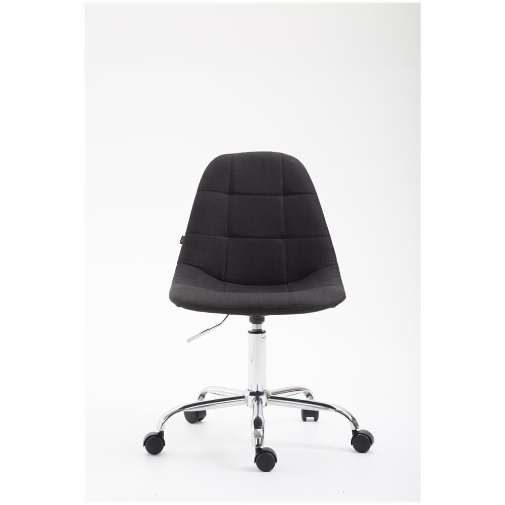 Sedia Ufficio Reims in Tessuto - Sedia da Lavoro con Ruote I Poltroncina Design Imbottita e Trapuntata I Sedia Scrivania Regolabile in Altezza I Sedia Studio Girevole Nero - Foto 2