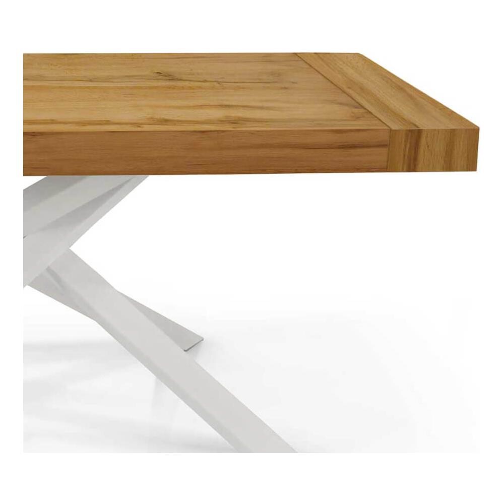 Flora - Tavolo In Legno E Acciaio 180 X 100 - Foto 2