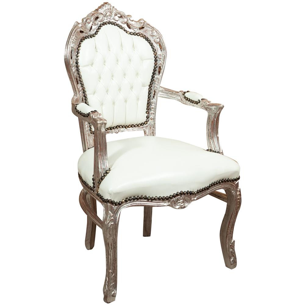Biscottini Sedia Poltrona Stile Francese Luigi XVI in Legno Massello di Faggio