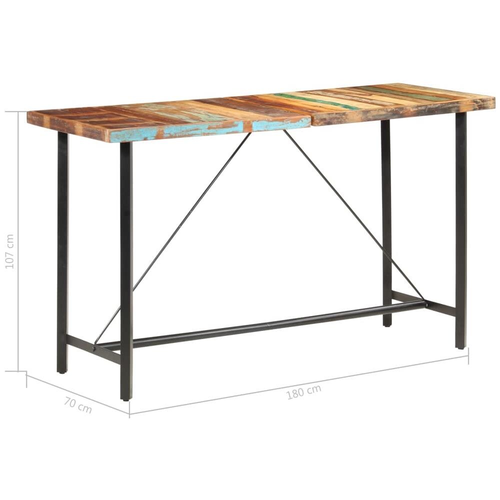 Set Per Bar 9 Pz In Legno Massello Di Recupero E Vera Pelle - Foto 8