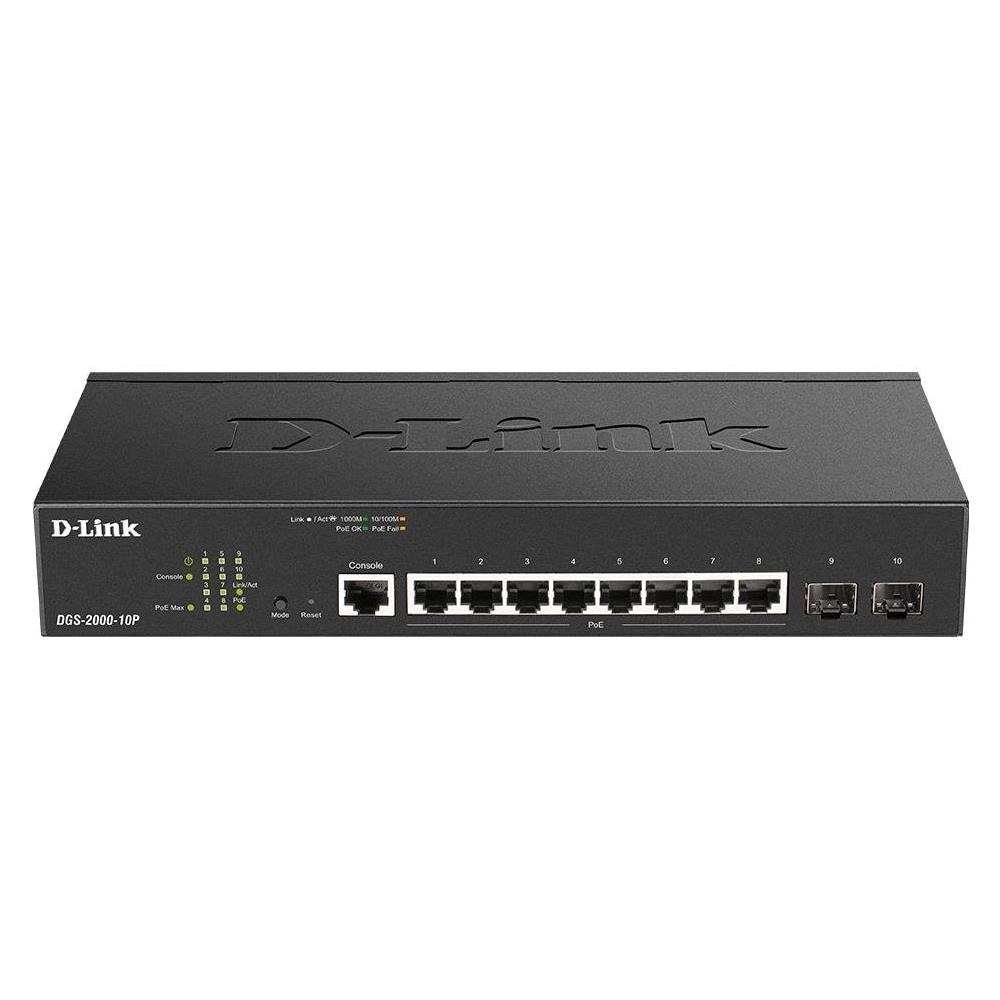 Switch DGS-2000-10P 8 Porte Gigabit 10 / 100 / 1000 con 2 Porte Ethernet SFP - Foto 1